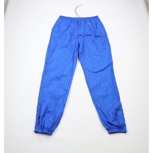 Vintage 90s K Swiss Mens Large Spell Out Cuffed Nylon Joggers Jogger Pants Blue